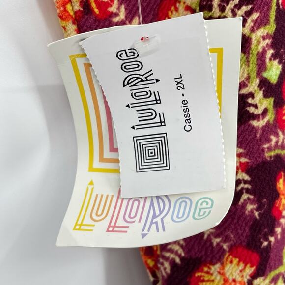 Lularoe Cassie Pencil Skirt Knee Length Orange 2X NEW - Picture 3 of 6